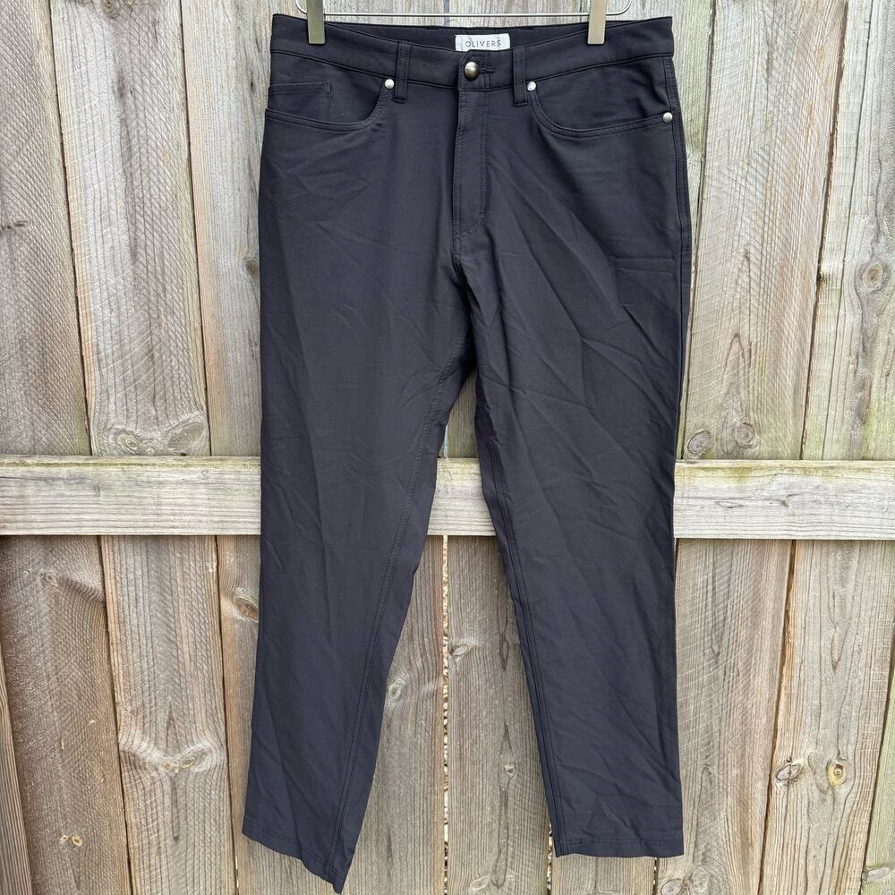 Olivers Performance Pants Slim Athletic Travel Athleisure Mens Techwear Black 31